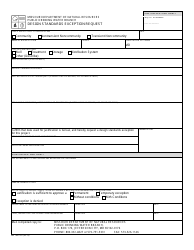 Document preview: Form MO780-2221 Design Standards Exception Request - Missouri
