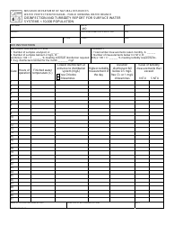 Form MO780-1904 &quot;Disinfection and Turbidity Report for Surface Water Systems 10,000 Population&quot; - Missouri