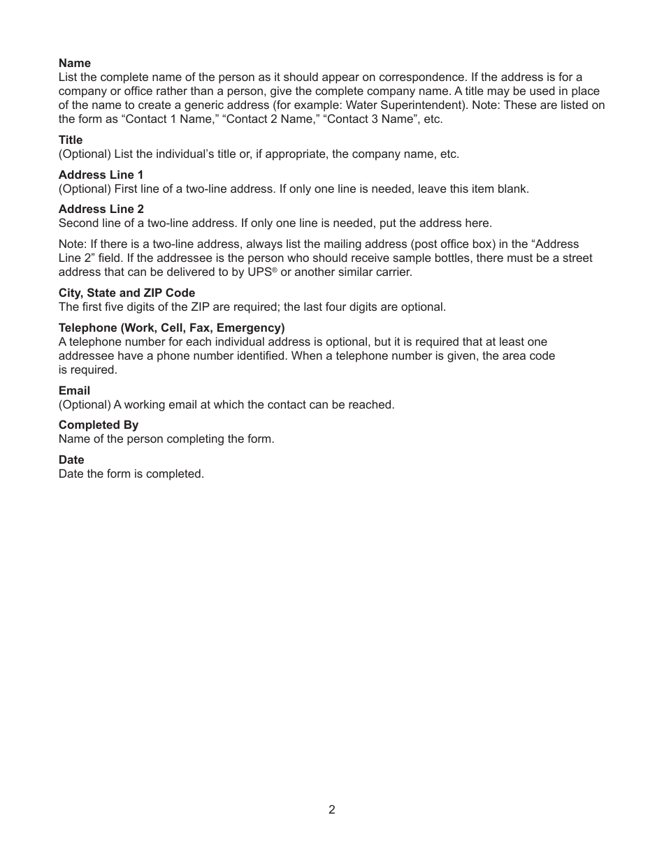 Instructions for Form MO780-1232, 2 Inventory Address Data - Missouri, Page 2