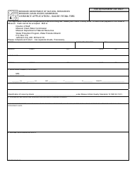 Form MO780-0181 Variance Application - 644.061 Rsmo 1986 - Missouri