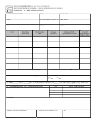 Form MO780-2208 &quot;Monthly Uv Operation Report&quot; - Missouri
