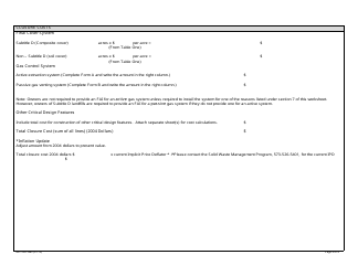 Form MO780-1882 &quot;Closure and Post-closure Cost Worksheet&quot; - Missouri, Page 3