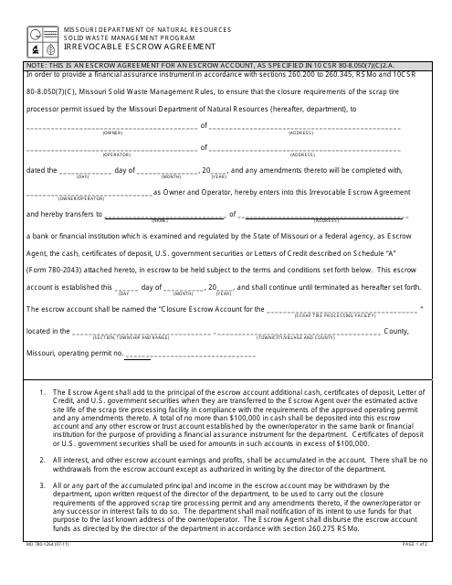 Form MO780-1264  Printable Pdf
