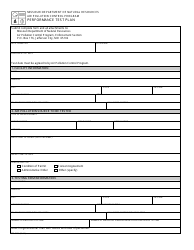 Document preview: Form MO780-2184 Performance Test Plan - Missouri
