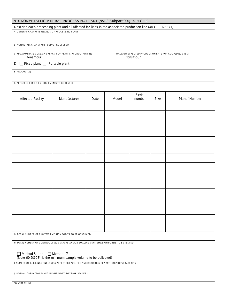 Form MO780-2184 Performance Test Plan - Missouri, Page 10