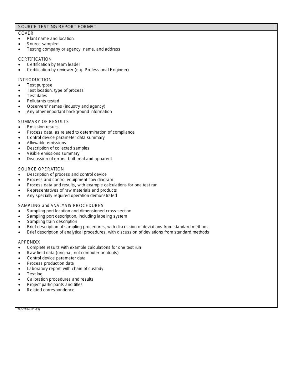 Form MO780-2184 Performance Test Plan - Missouri, Page 27