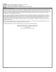 Document preview: Form MO780-1222 Asbestos Business Exemption Application - Missouri