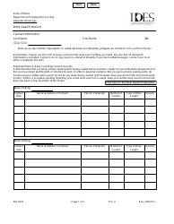Document preview: Form ADJ034F Work Search Record - Illinois