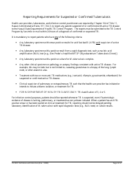 Instructions for Form TB NDR Notifiable Disease Report for Tuberculosis - Hawaii, Page 2