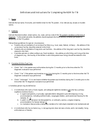 Instructions for Form TB NDR Notifiable Disease Report for Tuberculosis - Hawaii, Page 3