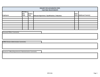 Document preview: Form NPD-04A Request for Accelerated Steps - Equitable Relationships - Nevada