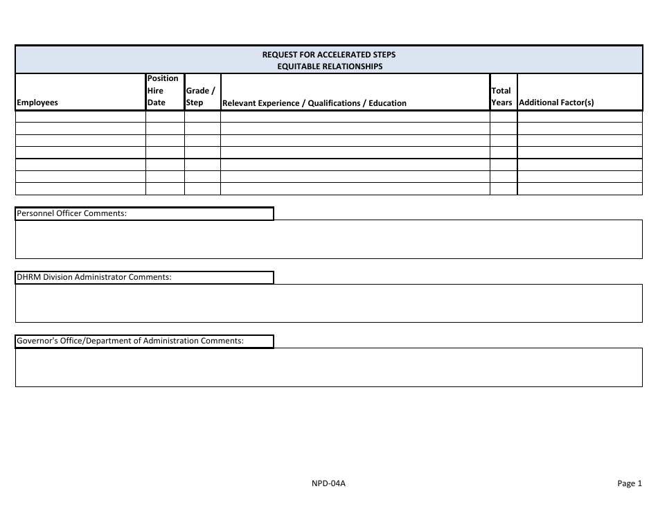 Form NPD-04A - Fill Out, Sign Online and Download Printable PDF, Nevada ...