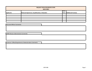 Document preview: Form NPD-04B Request for Accelerated Steps - New Hires - Nevada