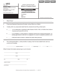 Form UCC57 &quot;Affidavit of Fraudulent Record&quot; - Illinois