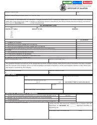 Form MO375-0420 Certificate of Valuation - Missouri