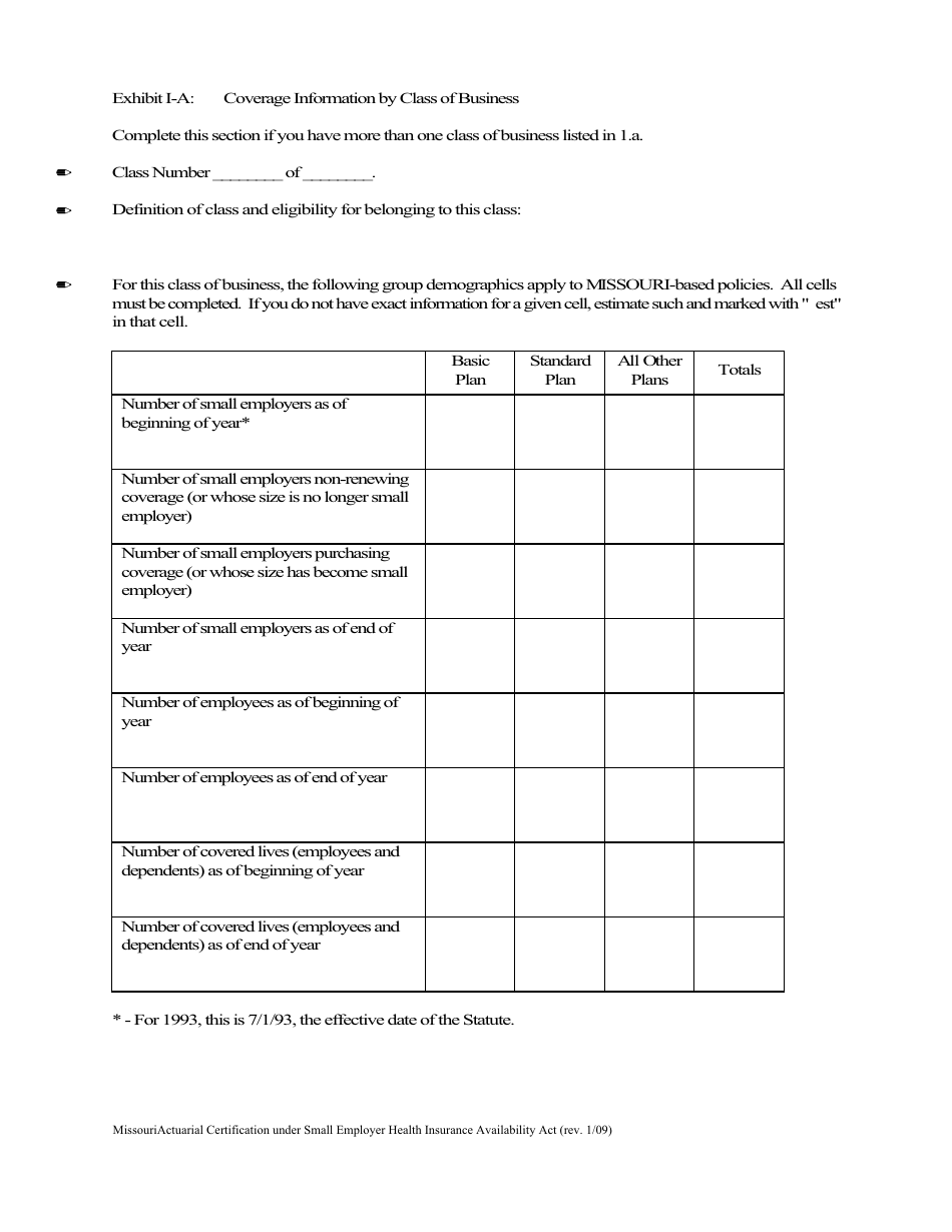 Actuarial Certification Under Small Employer Health Insurance Availability Act - Missouri, Page 6