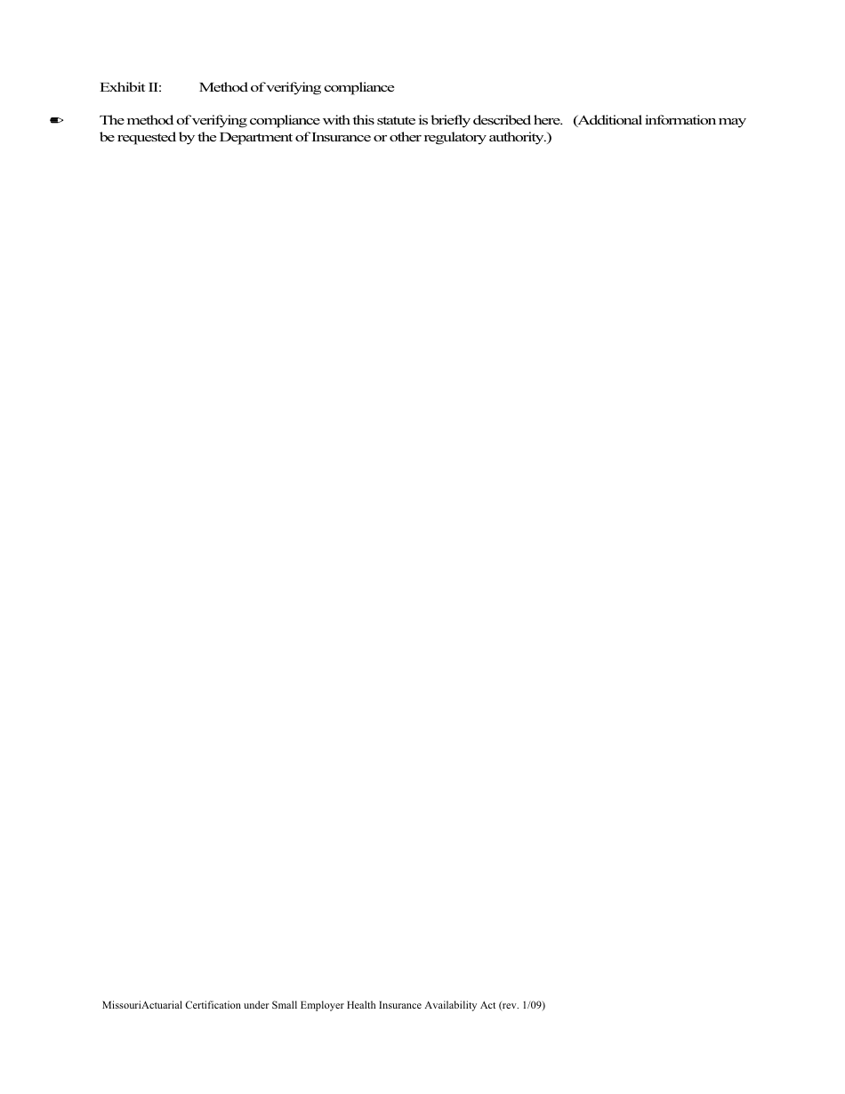 Actuarial Certification Under Small Employer Health Insurance Availability Act - Missouri, Page 7