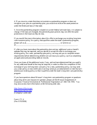 Form LTC-4 Long-Term Care Partnership Exchange Notification Form - Missouri, Page 2