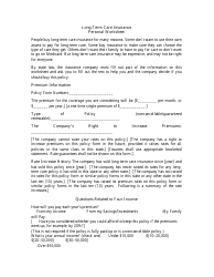 Form LTC-B Long-Term Care Insurance Personal Worksheet - Missouri