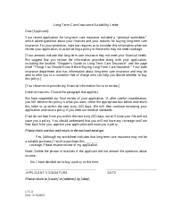 Form LTC-D &quot;Long-Term Care Insurance Suitability Letter&quot; - Missouri