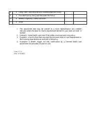 Form LTC-E Claims Denial Reporting Form - Missouri, Page 2