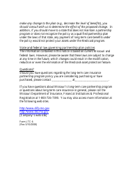 Form LTC-6 Long-Term Care Insurance Partnership Disclosure Notice - Missouri, Page 2
