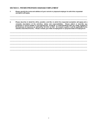 Short Form Application for Written Consent to Engage in the Business of Insurance Pursuant to 18 U.s.c. 1033 and 1034, Page 3