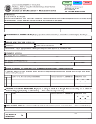 Document preview: Form MO375-0087 Change of Business Entity Producer Status - Missouri