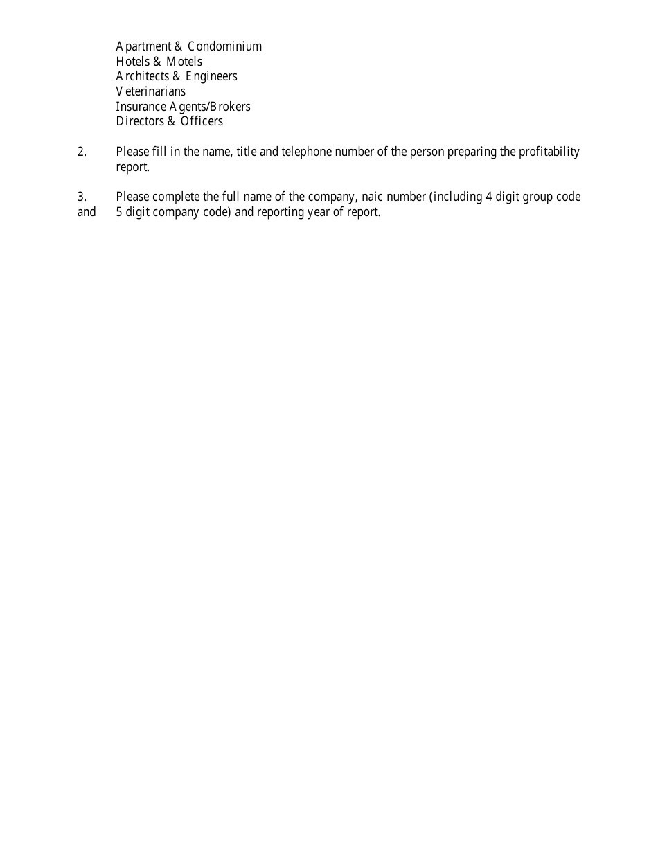 Instructions for Form MO375-0359 Missouri Commercial Liability Profitability Report - Missouri, Page 4