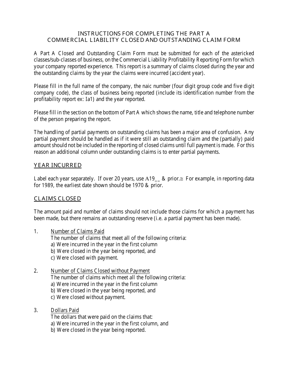 Instructions for Form MO375-0359 Missouri Commercial Liability Profitability Report - Missouri, Page 5