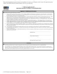 &quot;Uniform Application for Individual Producer License/Registration&quot;, Page 5
