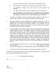 Form T-8ALT Seller&#039;s Closing Protection Letter - Missouri, Page 2