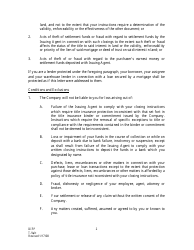 Form T-9ALT Closing Protection Letter - Missouri, Page 2