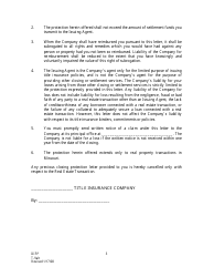 Form T-9ALT Closing Protection Letter - Missouri, Page 3