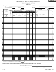 DNR Form 542-3104 &quot;Groundwater Monthly Operation Report&quot; - Iowa