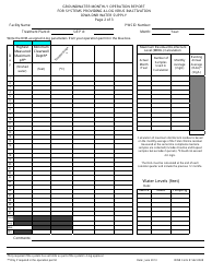 DNR Form 542-0038 Groundwater Monthly Operation Report for Systems Providing 4-log Virus Inactivation - Iowa, Page 2