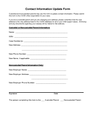 Document preview: Contact Information Update Form - Arkansas