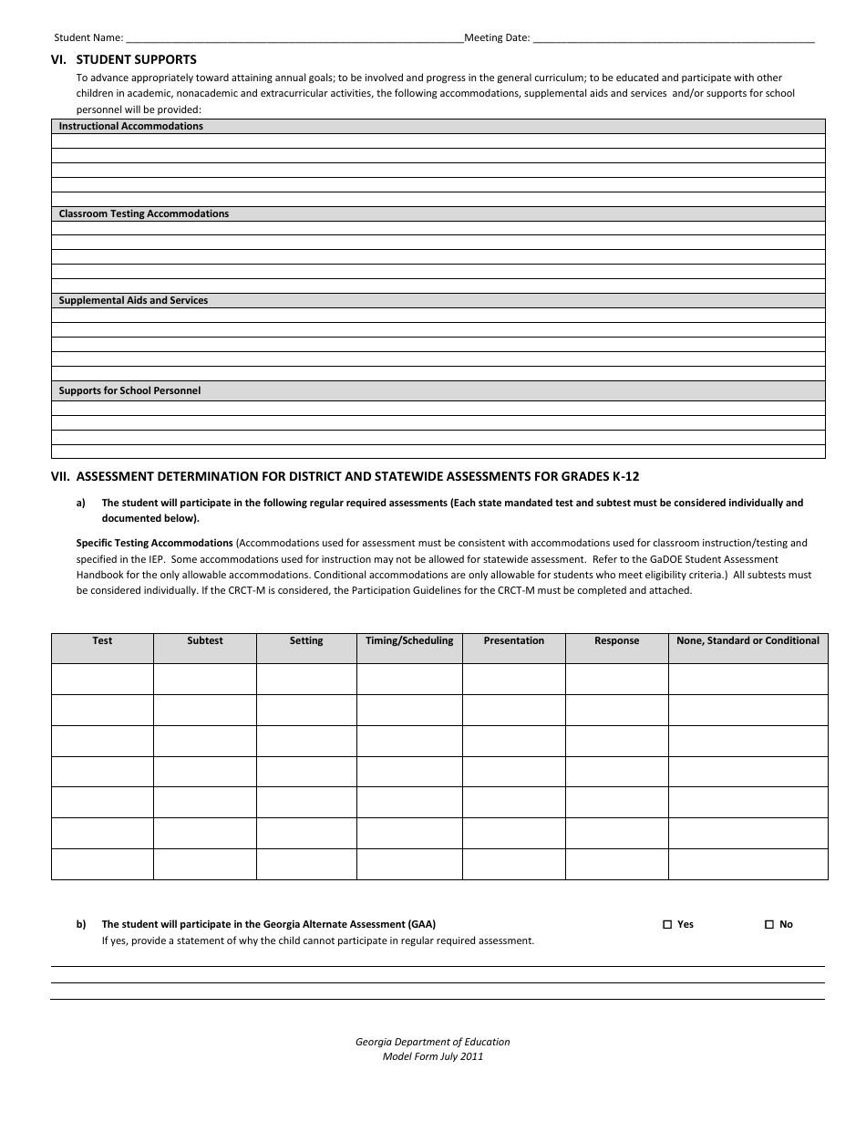 Individualized Education Program (Iep) - Georgia (United States), Page 5