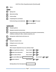 &quot;Low Vision Evaluation (Lve) Pre-clinic Screening Questionnaire for Students in Georgia Schools&quot; - Georgia (United States), Page 5