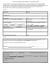 Document preview: Form FS-24 Layoff Notice/Re-employment Placement Form - Nevada