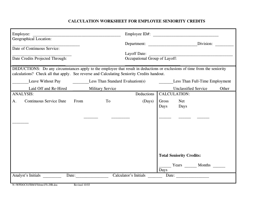 Form FS-24 Layoff Notice / Re-employment Placement Form - Nevada, Page 3