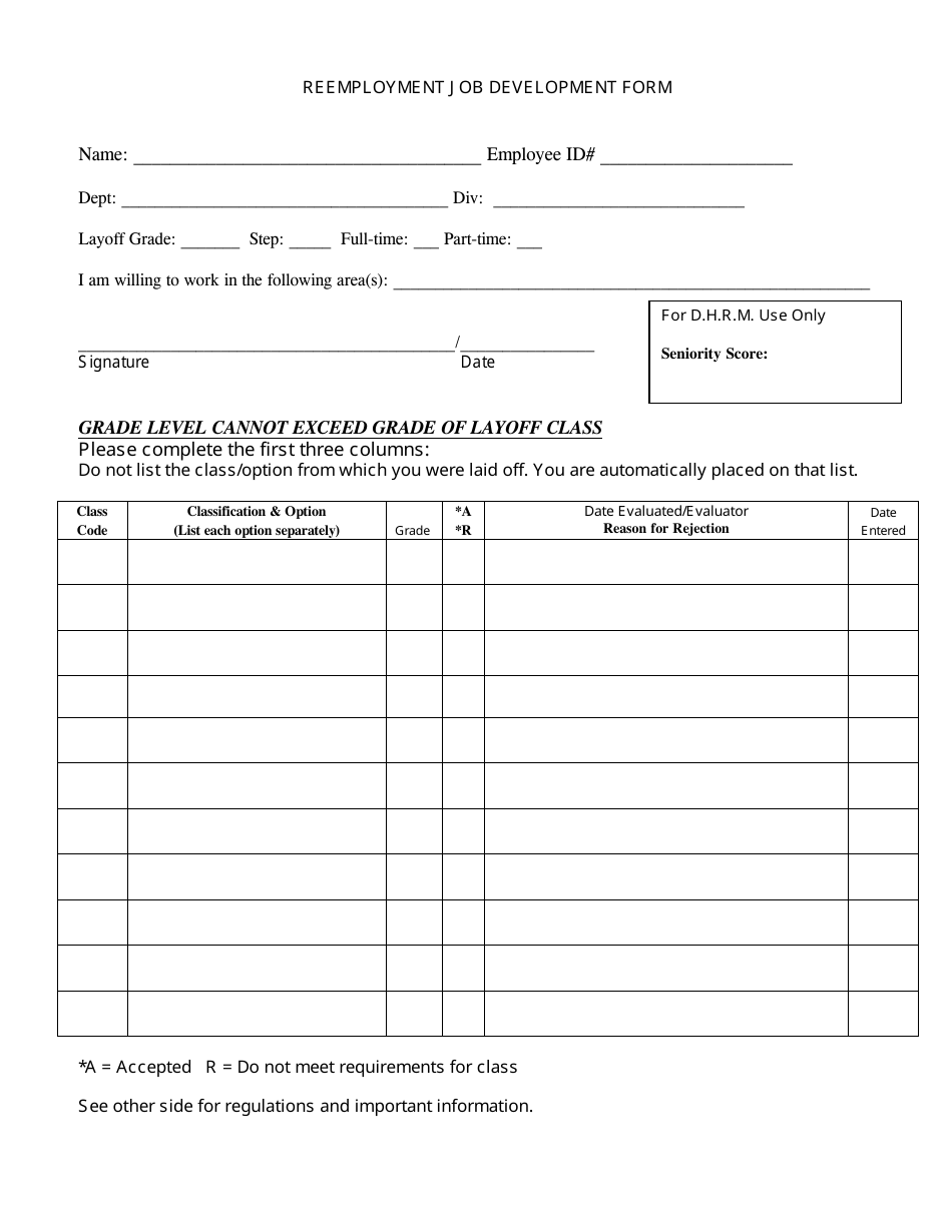 Form FS-24 Layoff Notice / Re-employment Placement Form - Nevada, Page 5
