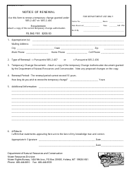 Form 626 Notice of Renewal - Montana