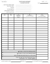Document preview: Form WM-02 Flow Meter Report Form - Montana