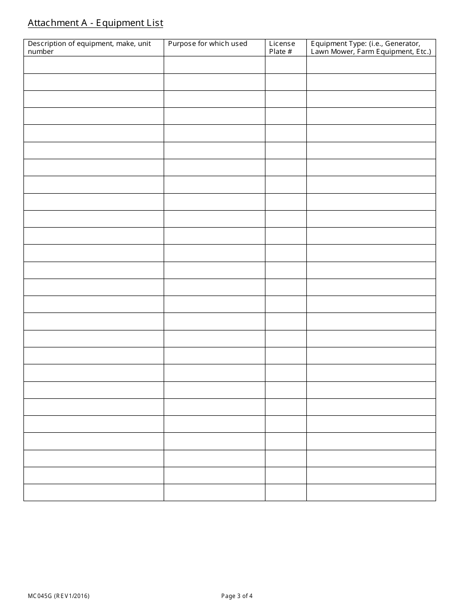 Form MC45-G Motor Fuel Tax Refund Request Form - Nevada, Page 3