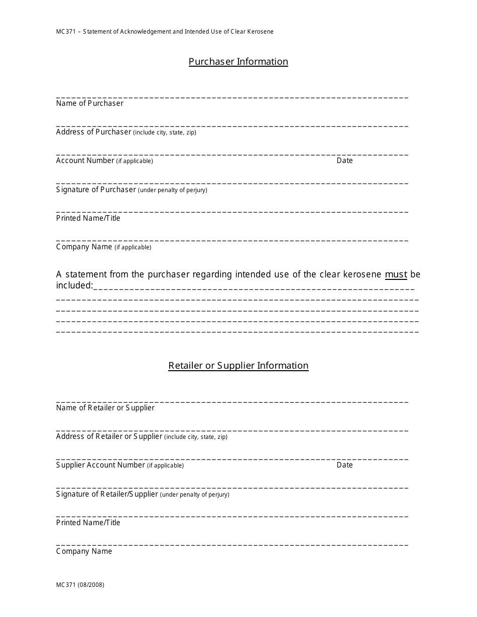 Form MC371 - Fill Out, Sign Online and Download Fillable PDF, Nevada ...