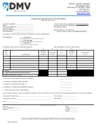 Document preview: Form MC072 Cng/Lpg/Lng Dealer Tax Return - Nevada