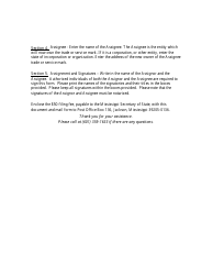 Instructions for Form F0024 Trade and Service Mark Assignment - Mississippi, Page 2