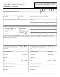 Form FIS0233 Foreign Risk Retention Group (Frrg) Application for Registration - Michigan
