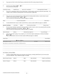 Application for Written Consent to Engage in the Business of Insurance Pursuant to 18 U.s.c. 1033 and 1034 - Nevada, Page 2